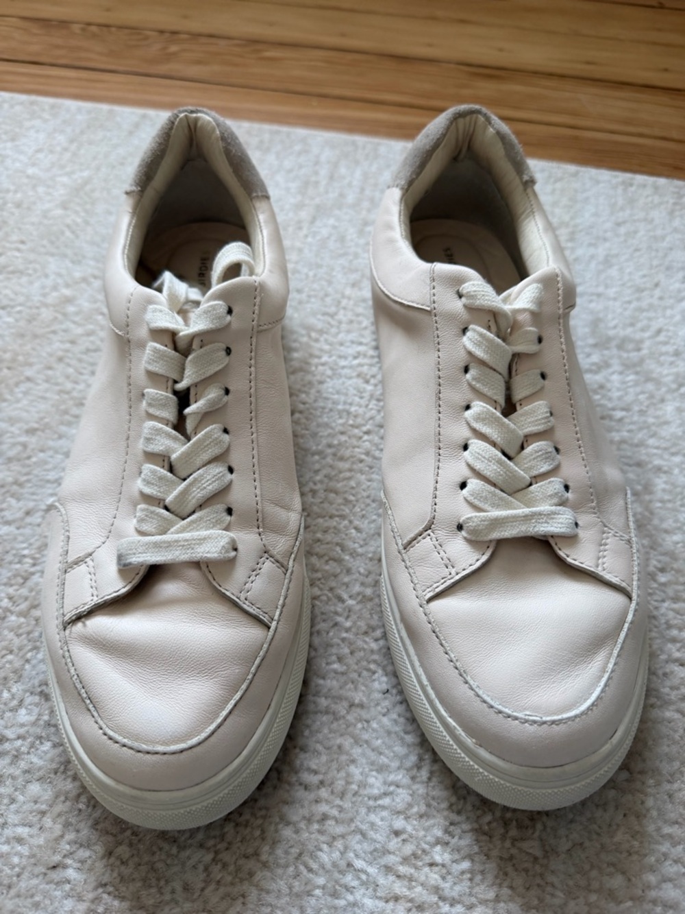 Birdies Women's Leather Sneakers in Off White 8.5